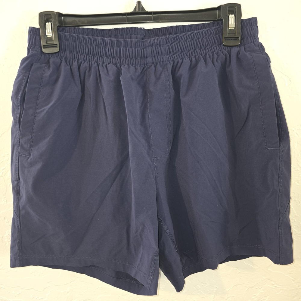 Bearbottom MEDIUM Men Blue  Shorts Nylon Drawstring 5.5" Inseam Elastic Waist